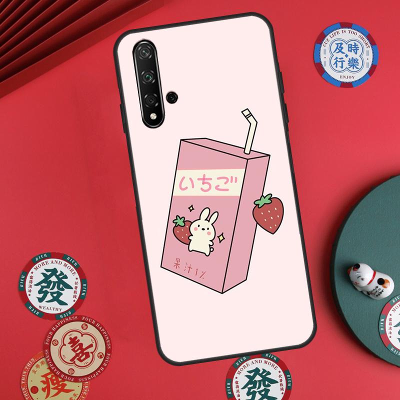 Милая коробка с клубничным молоком для Huawei Nova 5T 10 9 SE 7i 8i 11i 12i Y73 Y90 Y70 Y72 Y61 Y91 P60 Pro P30 P40 Lite Чехол