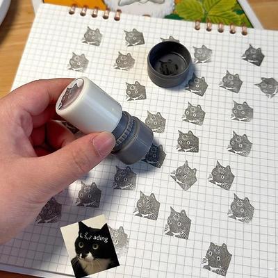 2 шт. Креативный маленький знак кошки Штамп-пробойник Kawaii Мультяшный кот Штамп Декорация для дневника Товары для рукоделия Детская DIY игрушка Забавный подарок