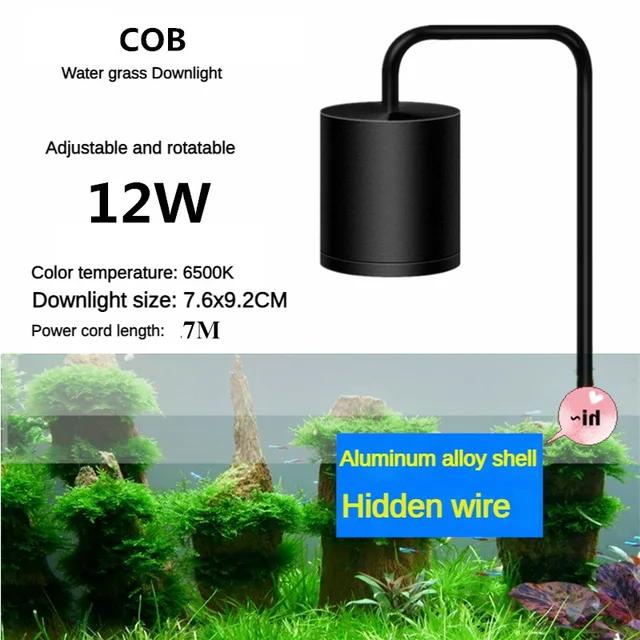 Аквариумный светильник LED Fishbowl Aqua Plant Lamp Grass Tank Lamp Clip Light Full Spectrum Lighting Plants Grow Supplies 12W/18W