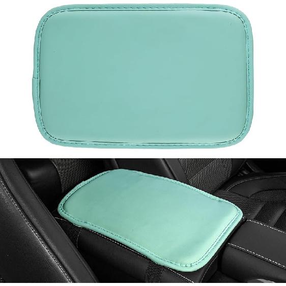 Amiss Car Center Console Pad, Universal Waterproof Car Armrest Seat Box Cover, Car Interior Accessories, Carbon Fiber PU Leather Auto Armrest Cover