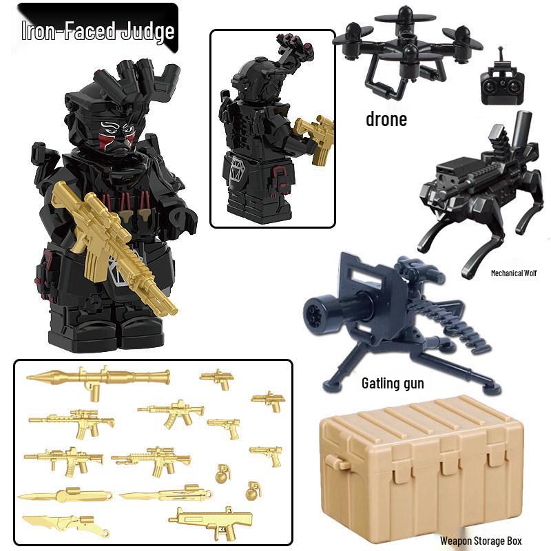 Совместимая LEGO Дельта Экшн Эрозия Золотой Розовый Велоцираптор Модель Минифигурка Игрушка