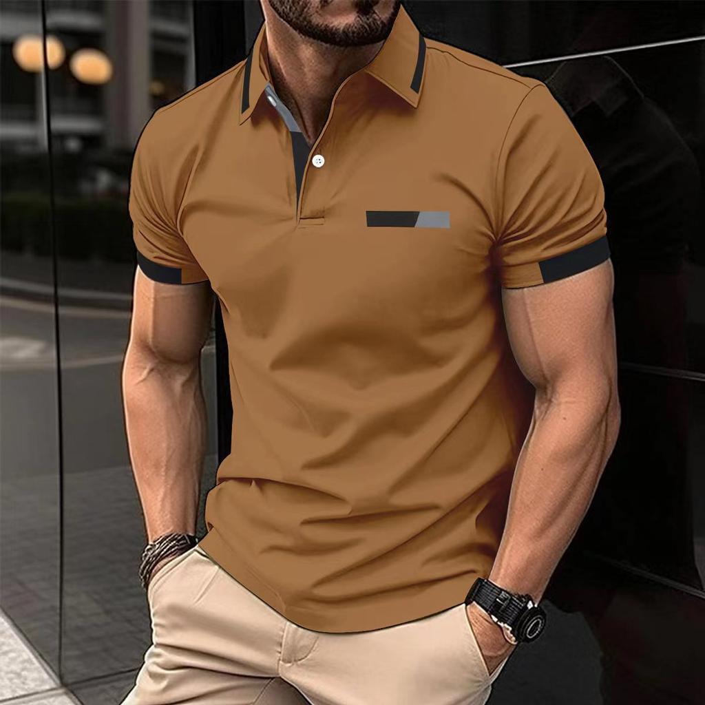 Men's T-shirt Polo Shirt New Summer Polo Shirt Men's Short-sleeved Top Casual Polo Shirt