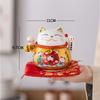 Керамическая Кошка Удачи 4,5 дюйма с машущей лапкой, Фарфоровый Maneki-neko Счастливый Приглашающий Кот, Декор для Дома и Офиса, Подарок для Процветания