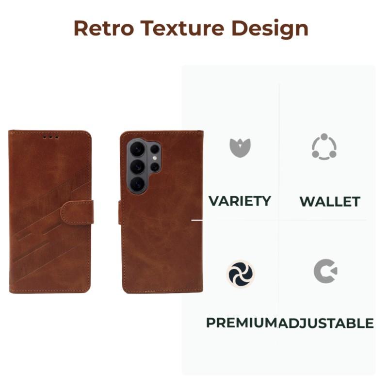360°Full Protection PU Leather Wallet Card Slot Bracket Phone Case For Samsung S26 S24 S23 S22 S25 Ultra Plus FE A57 A56 A37 A36
