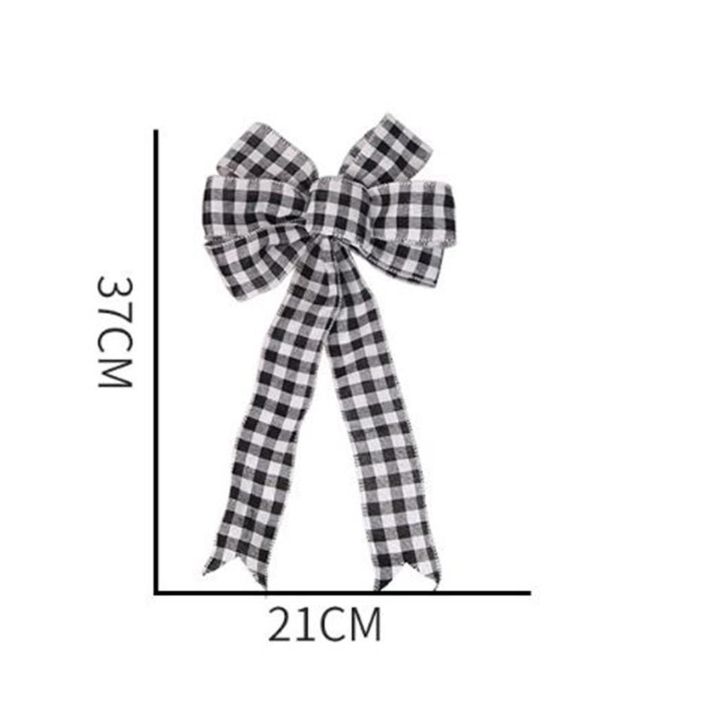 Christmas Bow Polyester Handmade Large Size Festive Holiday Christmas Tree Gift Decor Ornament Christmas Party Decor Accessory