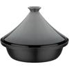 Solid Cast Iron Tagine - GSW - 30 X 22 Cm - Ceramic Lid - Induction - Grey