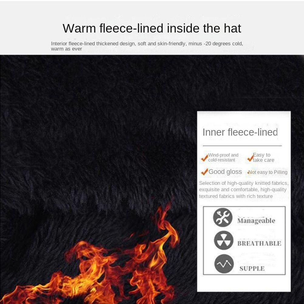 Утолщенный шарф с плюшем, теплая вязаная шапка, защита от холода, защита шеи, однотонные шапки-бини, мужские, женские