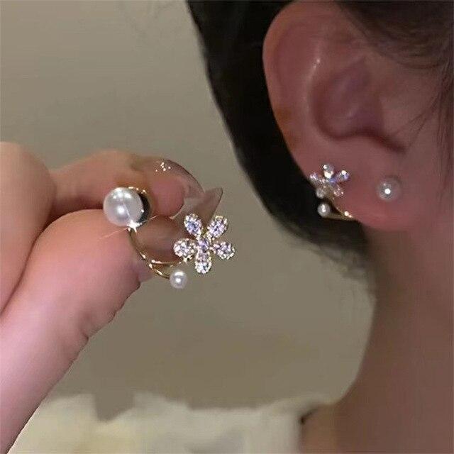 2022 Four Leaf Clover Earrings For Women Gold Silver Plated Hoops Earrings Trend Stainless Steel Female Eardrop Gift Jewelry