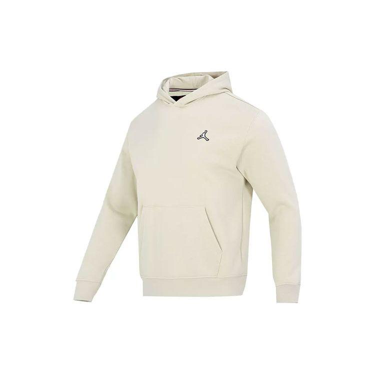 Jordan Solid Color Logo Print Hoodie Men Tops Apricot DQ7467-206