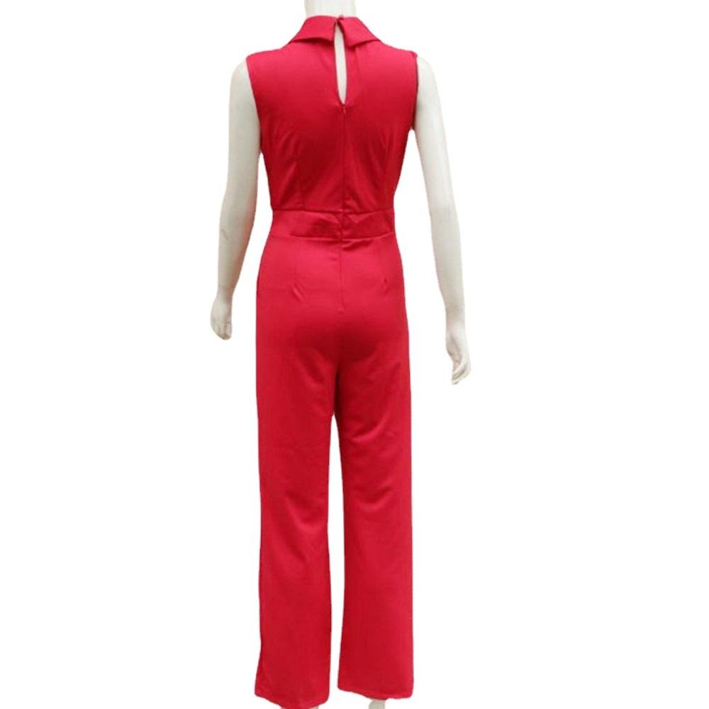 Женские летние комбинезоны и комбинезоны на пуговицах с v-образным вырезом, тонкие длинные комбинезоны, женские деловые рабочие боди