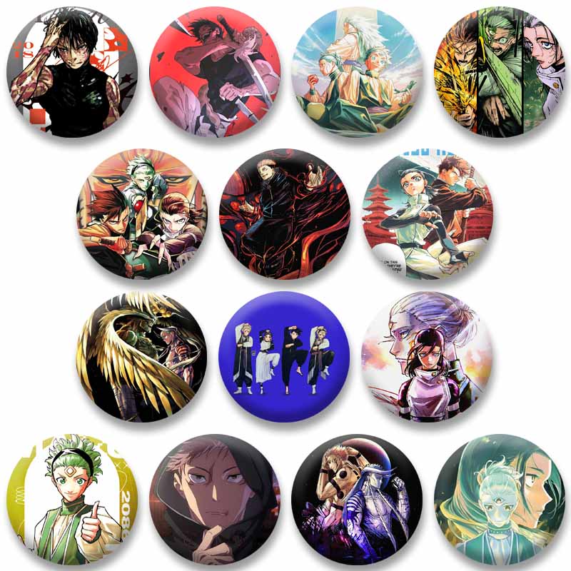 Anime Series JJK Modulo Lapel Pins Backpack Clothes Jewelry Badges Accessories Yuka Okkotsu Maru Cartoon Brooch Friend Fans Gifts