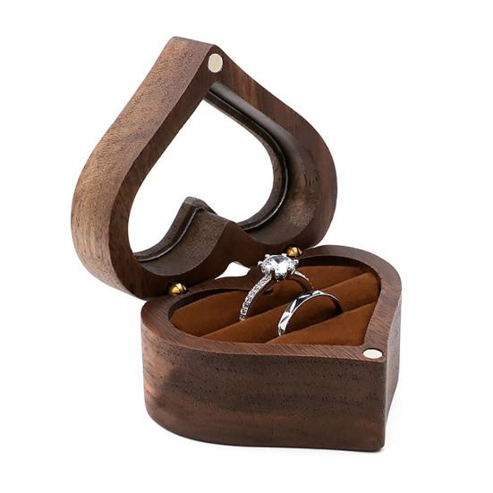 Подарочная коробка для колец с прозрачным окошком вмещает 2 кольца с мягкой губкой