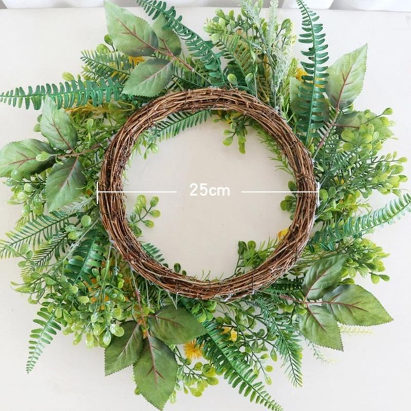 Artificial Flower Wreath Spring Wreath Decoration for Front Door Farmhouses Garden for Wedding Party Home Decoration