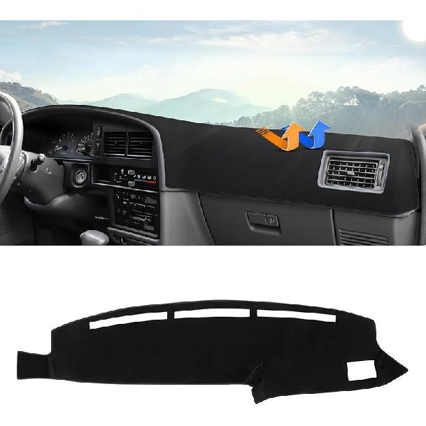 Autorder Dashboard Cover Mat For 2002-2005 Dodge Ram 1500 & 2003-2005 2500/3500 Accessories Dash Cover Flannel Dash Mat Sunshade Glare UV Rays