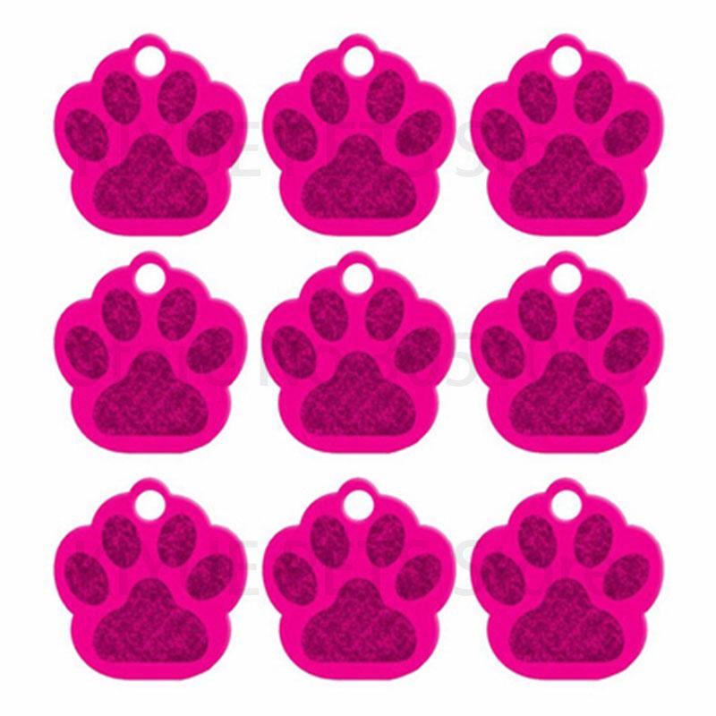 100 шт. Бирка для питомца с лапой, ID-бирка для собаки, с гравировкой на заказ, Именная табличка, Телефон, ID-бирки для собак, Персонализированный алюминиевый кулон для питомца, Брелок