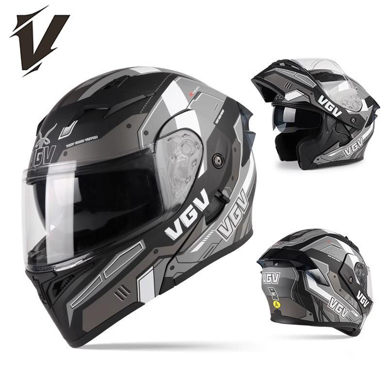 Full Face Motorcycle Helmet Flip-Up Modular Dual Lens DOT CCC Certified All Season Adult Unisex ABS