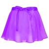 Girls Ballet Dance Basic Classic Chiffon Mini Wrap Over Skirt with Tie Waist Dancewear Costume
