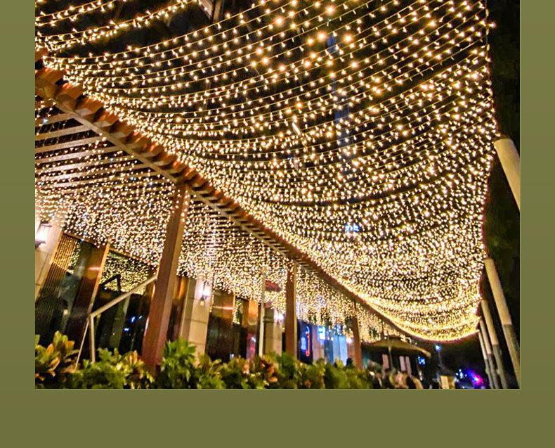 Outdoor LED Twinkling String Lights for Garden, Festival, Christmas, Wedding, Courtyard Decoration