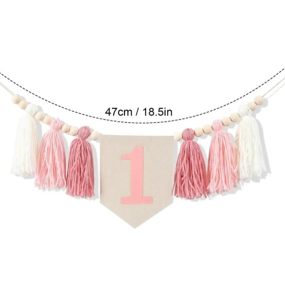 First Birthday Theme First Birthday Banner Boho-Style High Chair Banner For First Birthday