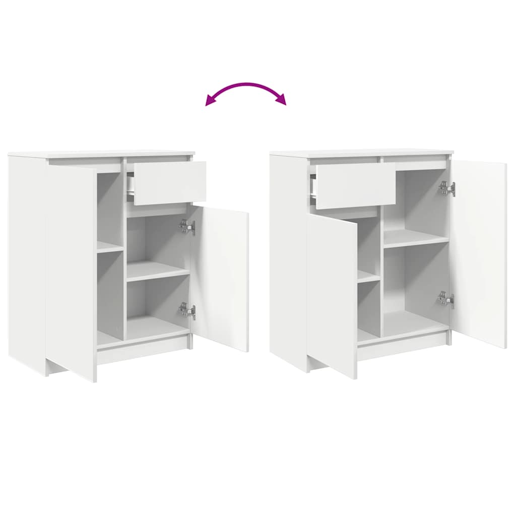 Sideboard with Drawer White 71x35x84 cm Engineered Wood