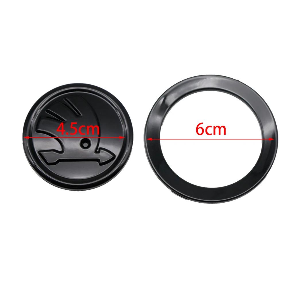 NADH5 Car Steering Wheel Badge Emblem Sticker Auto Interior Accessories For Skoda Yeti Kodiaq Octavia Karoq Kamiq Fabia Rapid Superb