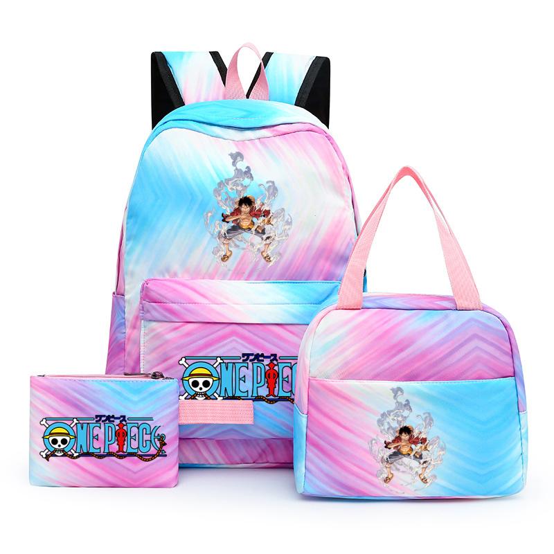 3 шт./компл. аниме цельный рюкзак с ланч-боксом пенал для школьников рюкзак для мальчиков и девочек мужчин и женщин дорожная сумка Mochila Rucksak
