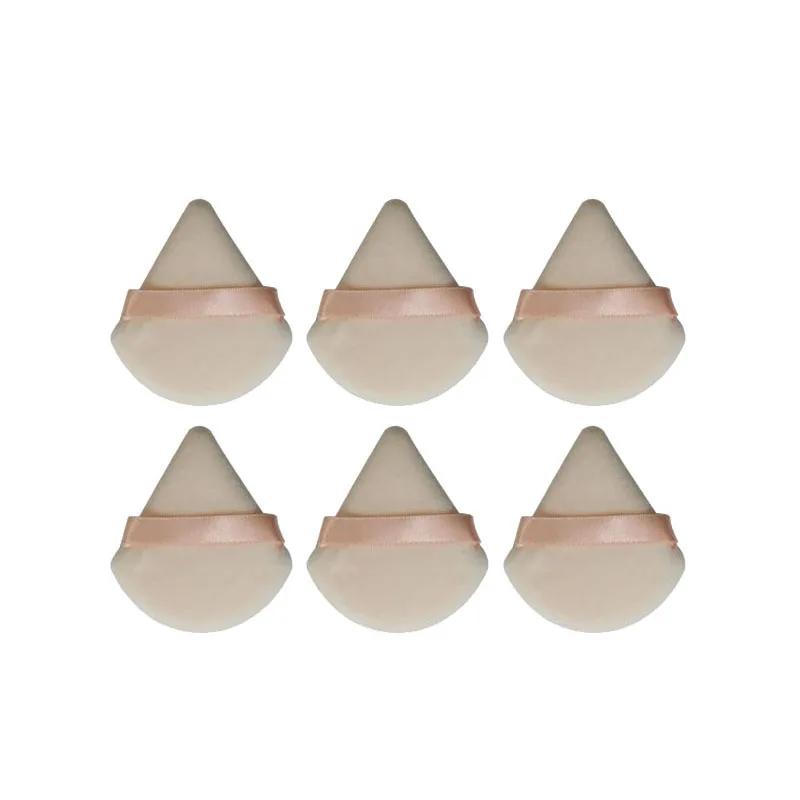 2/4/6/10Pcs Mini Triangle Powder Puff Face Makeup Sponge Cosmetics Soft Cotton Face Washable Velvet Makeup Puff Tools