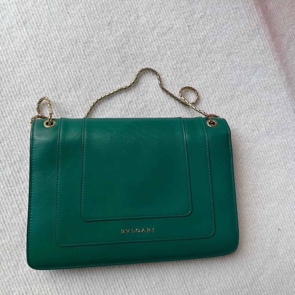 [Pre-Owned] Serpenti Forever Enamel Buckle Leather Snake Head Chain Shoulder Bag - Very Good #1CSJYTX