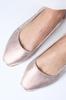 Женские туфли на плоской подошве, балетки Ally Powder Color со змеиным узором, тупым носком и открытой спиной