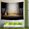 NYMB Music Tapestry Wall Hanging, Vintage Guitar on Wood Stage Wall Tapestry Art for Home Decorations Dorm Decor Living Room Bedroom Bedspread,