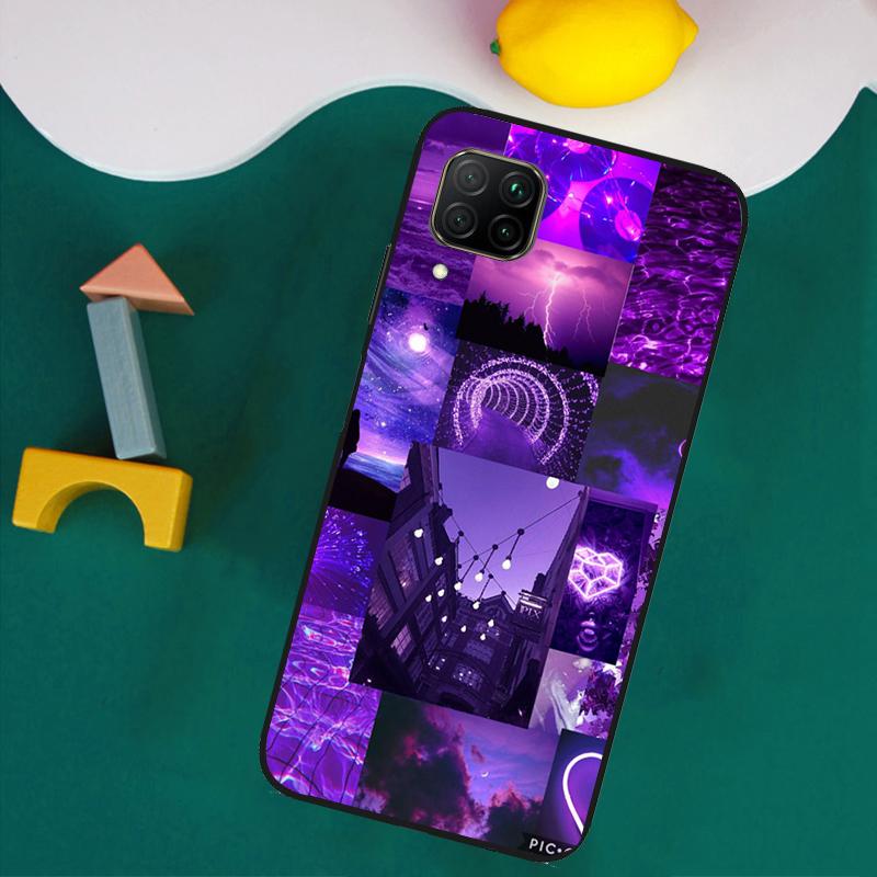 Фиолетовая эстетика для Huawei Nova 9 10 SE 8i 11i 12i 12s Y60 Y61 Y70 Y90 Y72 Y73 Y91 P60 Pro P40 P30 Lite Чехол