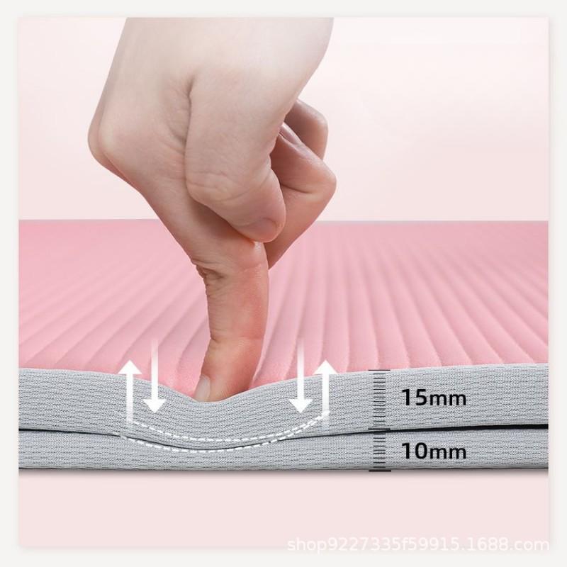 Коврик для фитнеса и йоги для начинающих из NBR, утолщенный, расширенный и удлиненный, противоскользящий спортивный коврик для йоги, удобные спортивные коврики для домашнего использования