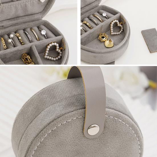 Портативная шкатулка для украшений, колец, ожерелий, органайзер с мягкой подкладкой, большой емкости, легкий дорожный футляр, держатель для украшений