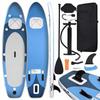 VidaXL Inflatable SUP Board Set Paddleboard Surfboard Paddleboard Outdoor Repair Kit Blue 93385