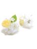Flower Hair Ornament Set of with Flowers and Pearl Beads [Kyoto Kimonomachi] 2, White,