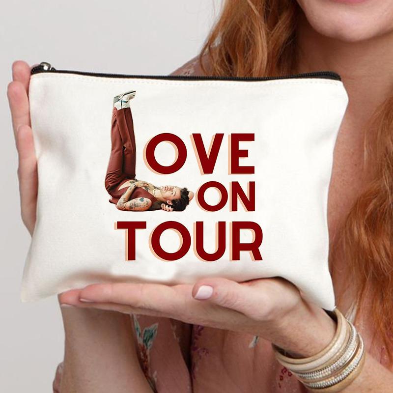 Сумка для косметики Love on Tour Pattren HS Merch Кейс для макияжа Органайзер для туалетных принадлежностей в поездку Хранение Harry's House Косметичка Карандаш