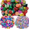 Smiling Cat Paw Pendant Flower Fruit Star DIY Crafts 10Pcs Necklace Bracelet Candy Colors Plasticine Beads For Jewelry Making 8-11mm Wholesale  Beads