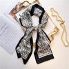 Luxury Design Silk Scarf Women Foulard 14*147cm Scarf Tie Neck Bag Scarves Neckerchief Fashion Hair Headband Accessories