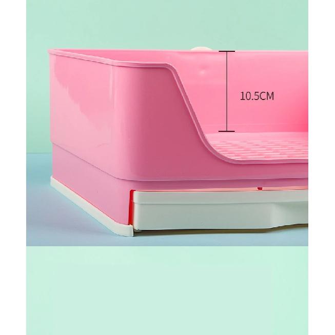 Pet Rabbit Large Drawer Toilet Anti-Overturning Fixed In Cage Small Animal Guinea Pig Adult Hamster Easy Clean Potty Trainer