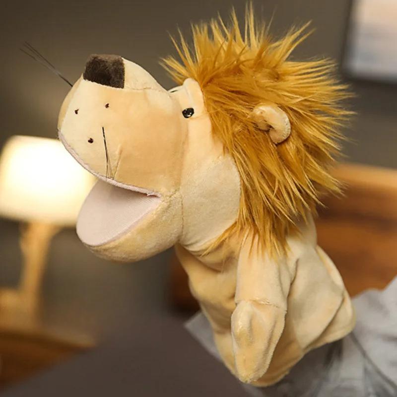 Мягкие плюшевые игрушки Животные Игрушки Рука Палец Кукла-история Кавайные куклы Развивающие детские игрушки Лев Слон Кролик Обезьяна Детские подарки