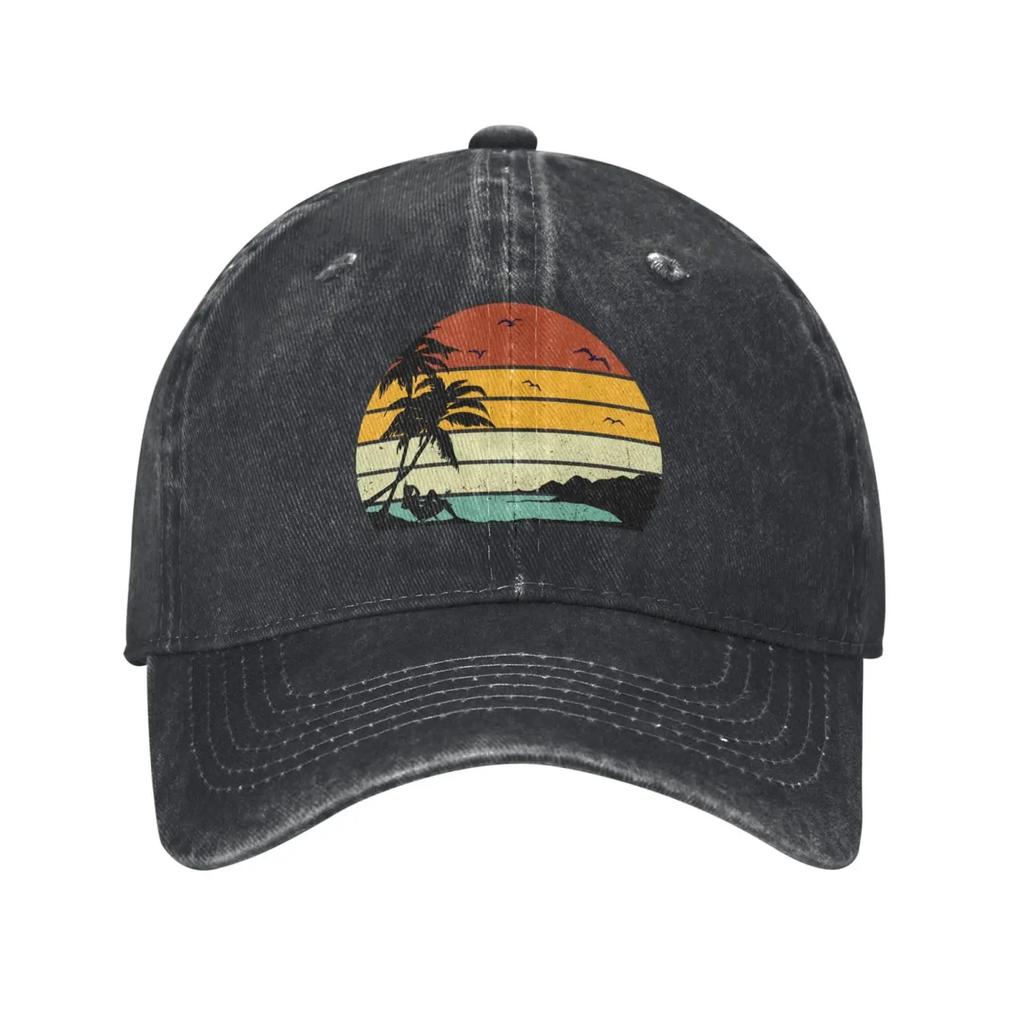 Бейсболка для путешествий на море, пляж, ретро, закат, для мужчин и женщин, винтажная шляпа дальнобойщика, шляпы для гольфа, шляпа для папы, глубокий вереск