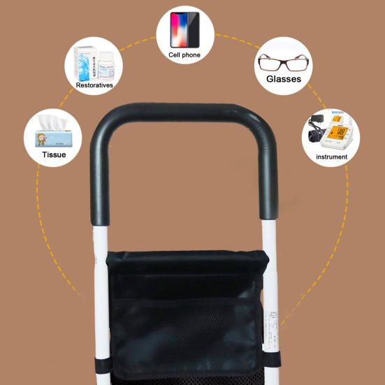 Elderly Adults Bed Rail with Sensor Light Height Adjustable Bed Assist Grab Bar Handle