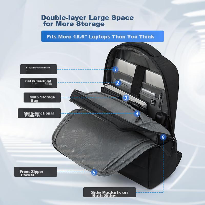 Samsonite Backpack, 16-Inch Laptop Bag, Business Backpack for Men And Women, Travel Bag, Commuter Bag, Large Capacity Schoolbag for Business Trips