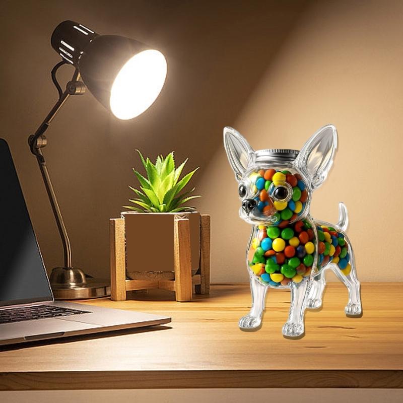 Dog Themed Airtight Glass Snacks Jar With Secure Lid For Storing Cookie Coffee Bean Pet Treats Kitchen Organizers