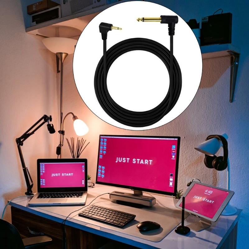 Адаптер 3,5 мм на 6,35 мм, кабель Aux для микшера, усилителя, позолоченный, 3,5-джек на 6,5-джек, 1,8 м, кабель Aux «папа-папа»