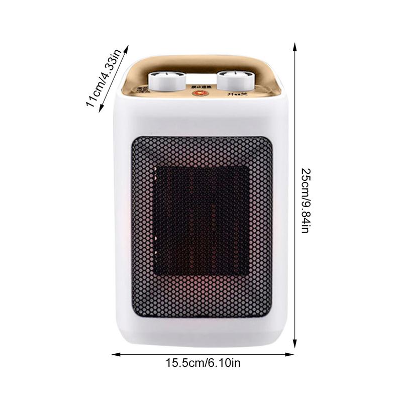 Электрический обогреватель 220 В, портативный обогреватель, защита от перегрева и опрокидывания, отопление и охлаждение с использованием нагревателя PTC для дома