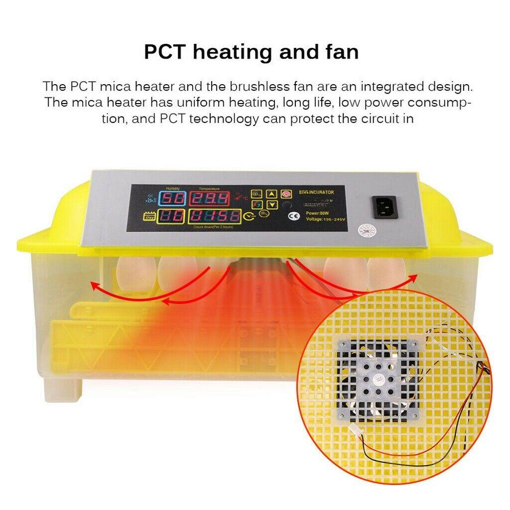 100W Automatic Eggs Incubator Brooder Bird Quail Chick Hatchery Incubator Poultry Hatcher Turner Farm Incubation Tools AC110V/220V 50/60HZEU/US