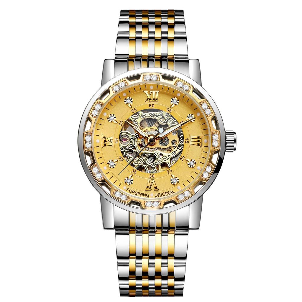 Forsining 614A Бренд Роскошные Бизнес Спортивные Механические Наручные Часы Мужские Часы Автоматические Нержавеющая Сталь Водонепроницаемые Часы Мужские