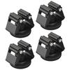 Mop Holder with Strong Magnets for Bathroom, Mop Rack, Storage, and Broom Use (Black, 4 Pieces)