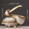 Орнамент в виде птицы пеликан ретро смола ключ ювелирные изделия хранение тукан прихожая гостиная чайный столик домашнее искусство и ремесла креатив